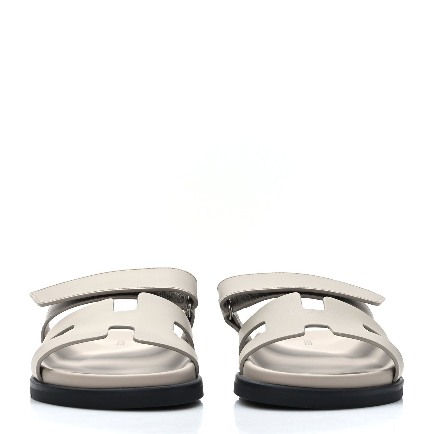 Calfskin Womens Chypre Sandals 38.5 Beige Mastic