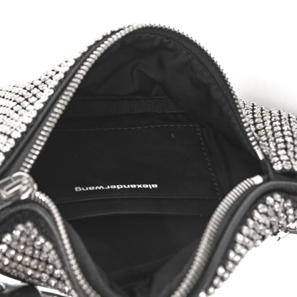 Alexander Wang Rhinestone Mesh Mini Attica Belt Bag Black 6 of 11