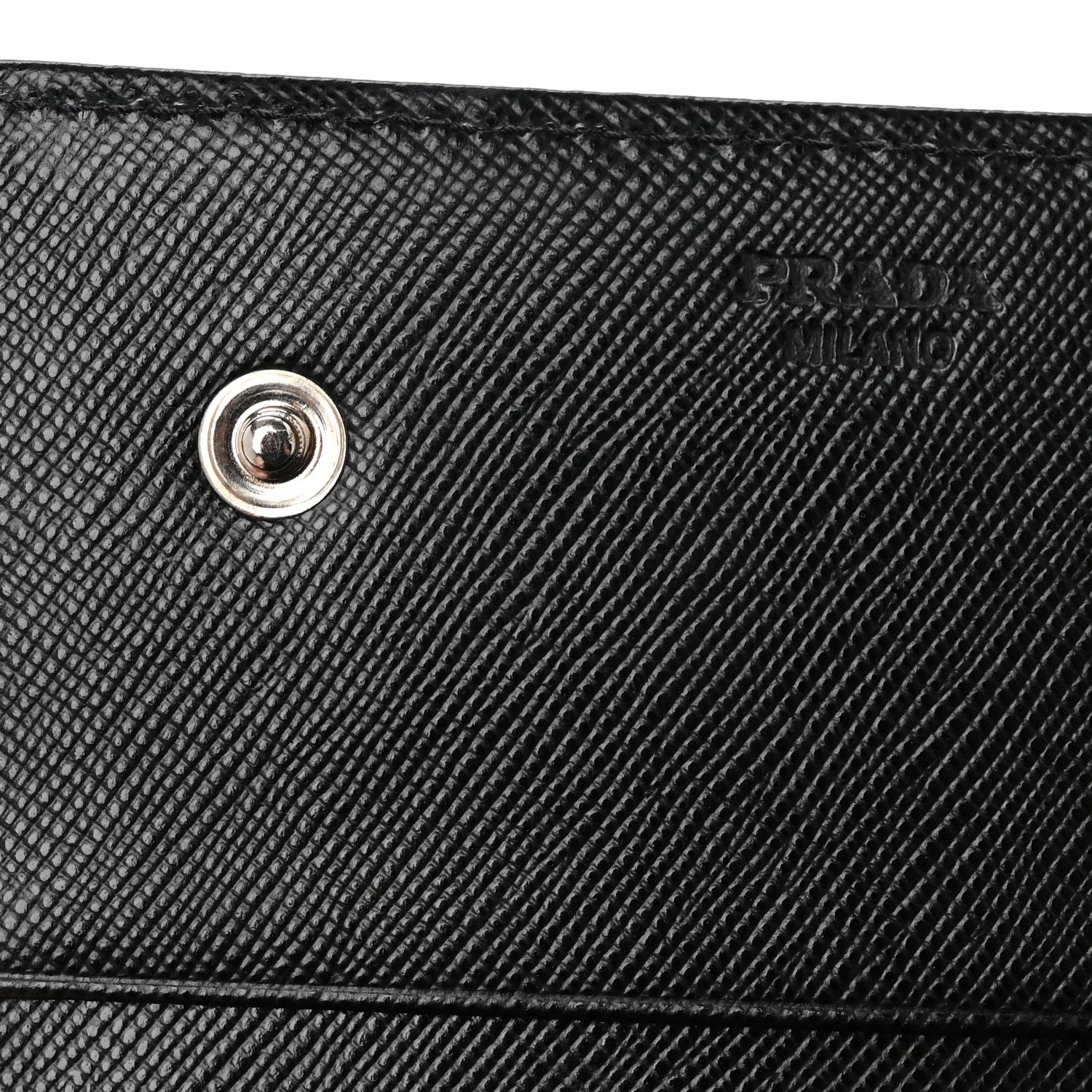 Prada Tessuto Nylon Triangle Continental Flap Wallet Black 6 of 11