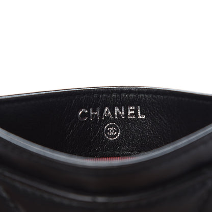 Chanel Aged Calfskin Quilted Gabrielle Card Holder Black 6 of 8