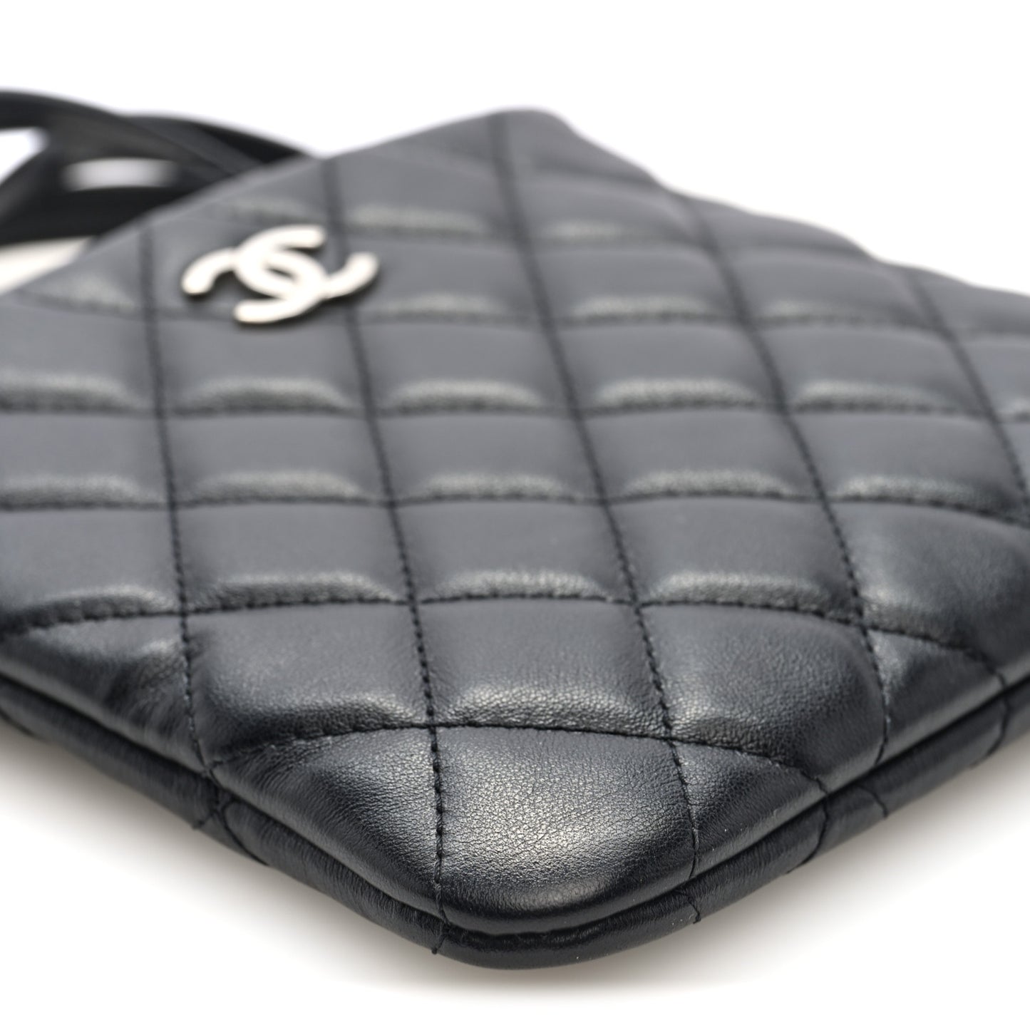Lambskin Quilted Crossbody Bag Black