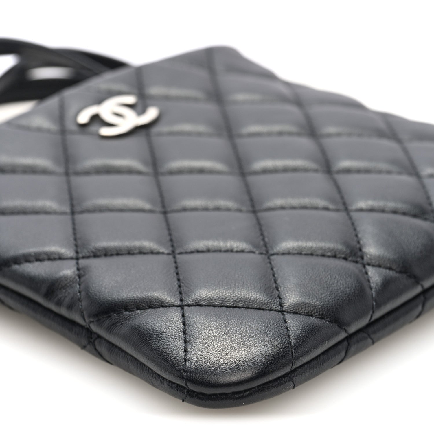 Chanel Lambskin Quilted Crossbody Bag Black 10 of 11