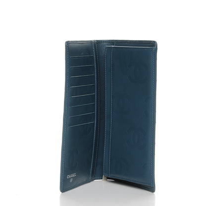 Chanel Calfskin Quilted Cambon Yen Wallet Blue 5 of 9