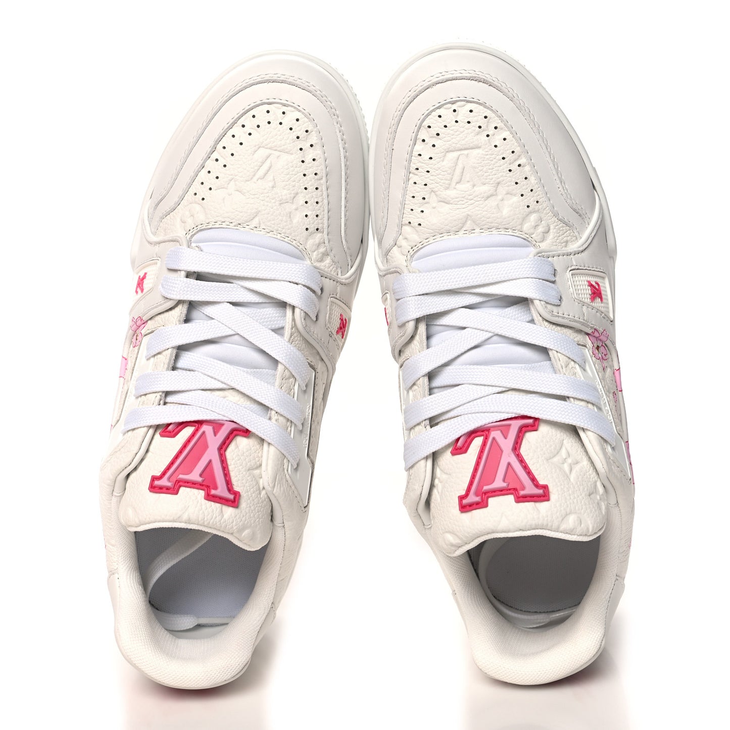 LV X TM Calfskin Womens LV Trainer Sneakers 36 White