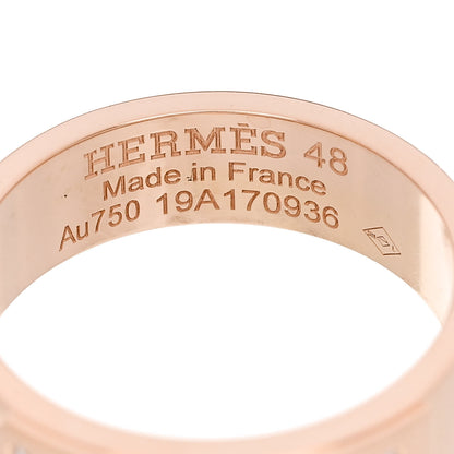 Hermes 18K Rose Gold Diamond PM Kelly Ring 48 4.5 4 of 4