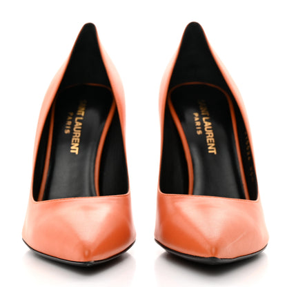 Saint Laurent Calfskin Paris 105 Classic Pumps 36.5 Mandarine 2 of 10