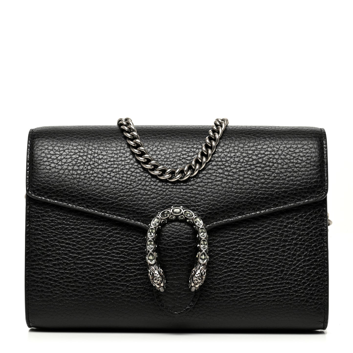 Calfskin Mini Dionysus Chain Wallet Black