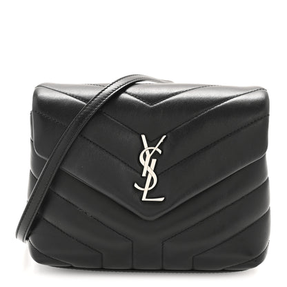 Saint Laurent Calfskin Y Quilted Monogram Toy Loulou Crossbody Bag Black 1 of 11
