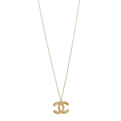 Chanel CC Necklace Matte Gold 1 of 5