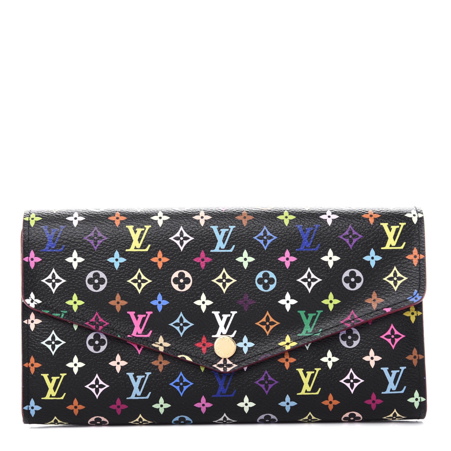 Louis Vuitton Monogram Multicolor Sarah Wallet NM Black Grenade 1 of 7
