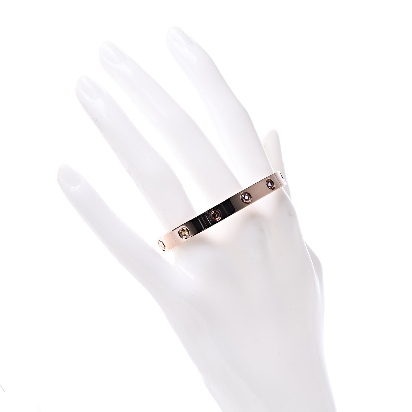 18K Pink Gold Sapphire Garnet Amethyst LOVE Bracelet 16