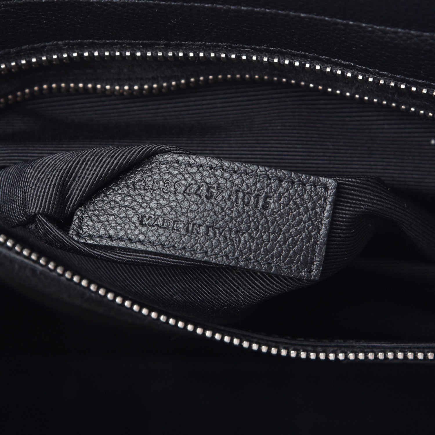 Saint Laurent Grained Calfskin Medium Rive Gauche Cabas Black 7 of 9