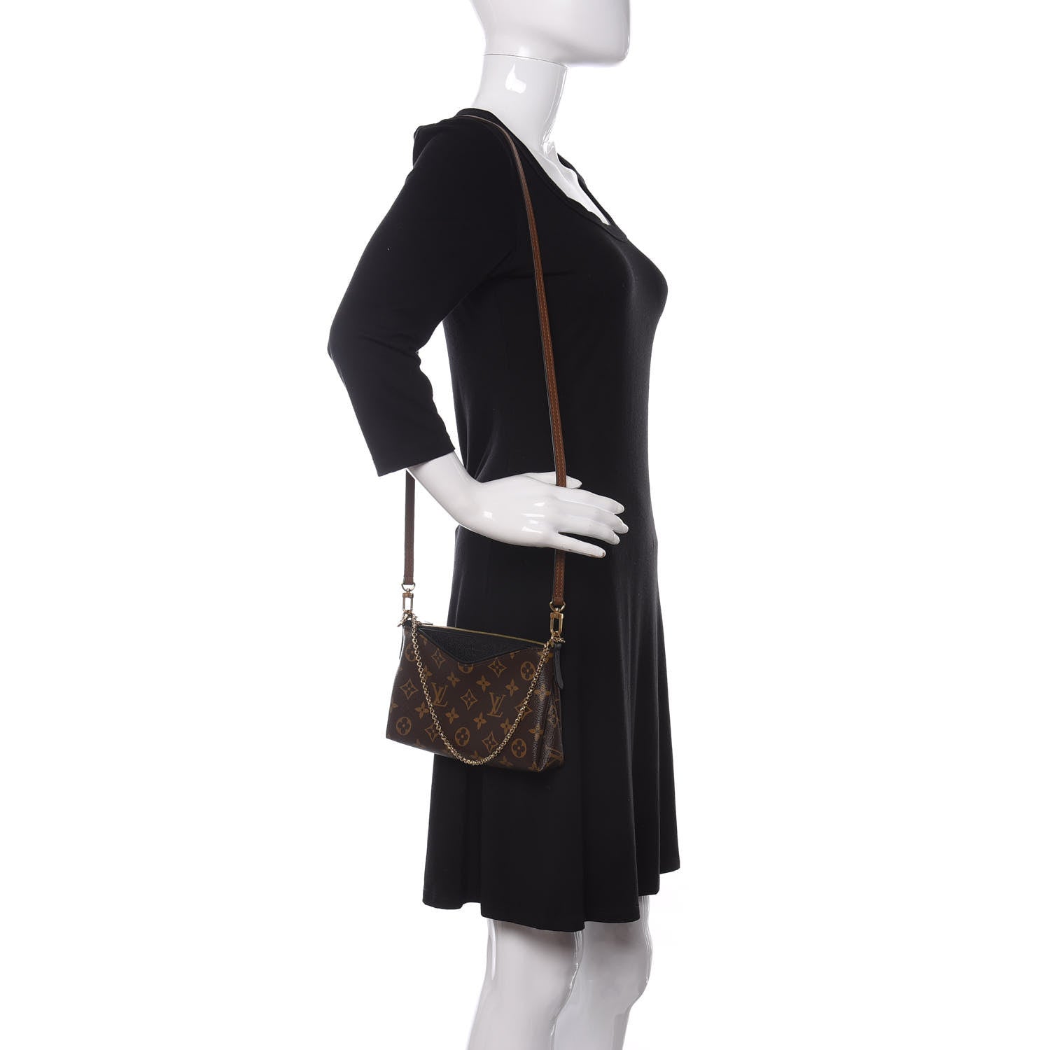 Louis Vuitton Monogram Pallas Clutch Black 2 of 11