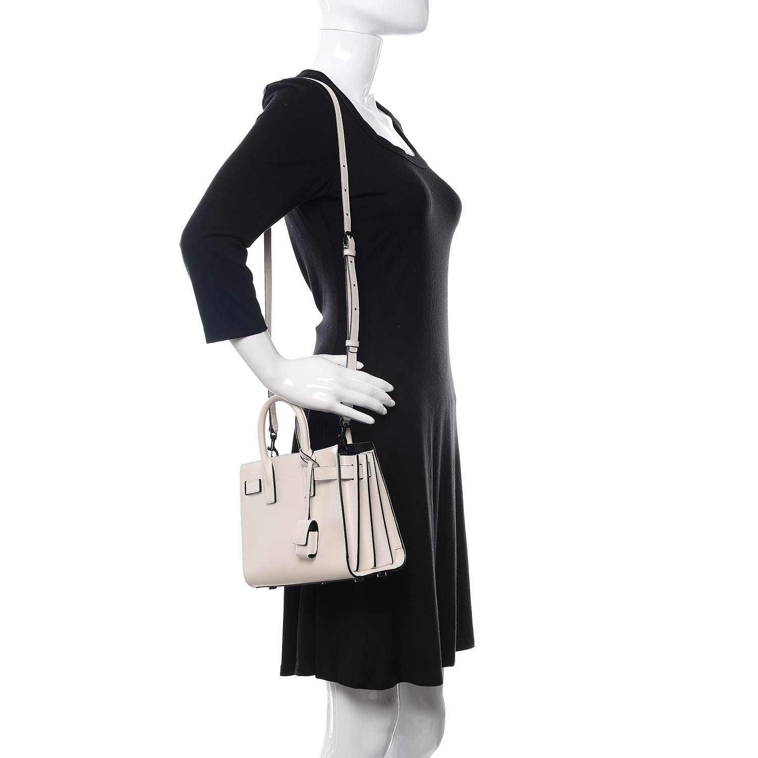 Saint Laurent Grained Calfskin Nano Sac De Jour Porcellana Black 2 of 11