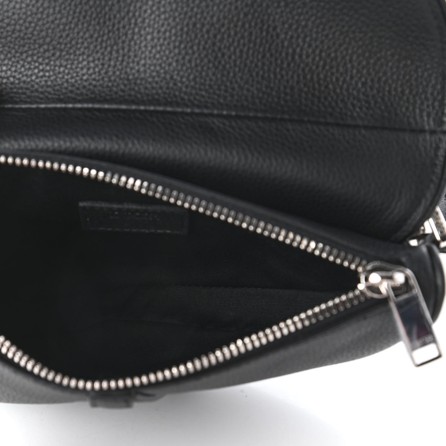 Christian Dior Grained Calfskin Mens Mini Saddle Bag Black 5 of 10
