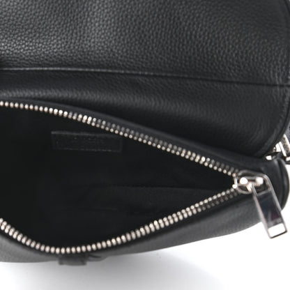 Christian Dior Grained Calfskin Mens Mini Saddle Bag Black 5 of 10