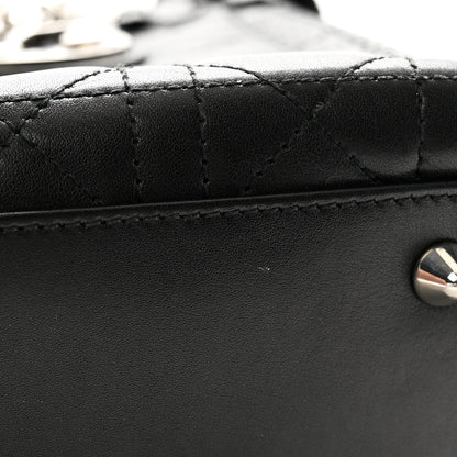 Christian Dior Lambskin Cannage Bow Medium Lady Dior Black 11 of 14