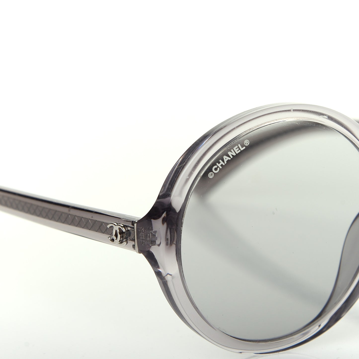 Acetate Round Sunglasses 71287A Grey