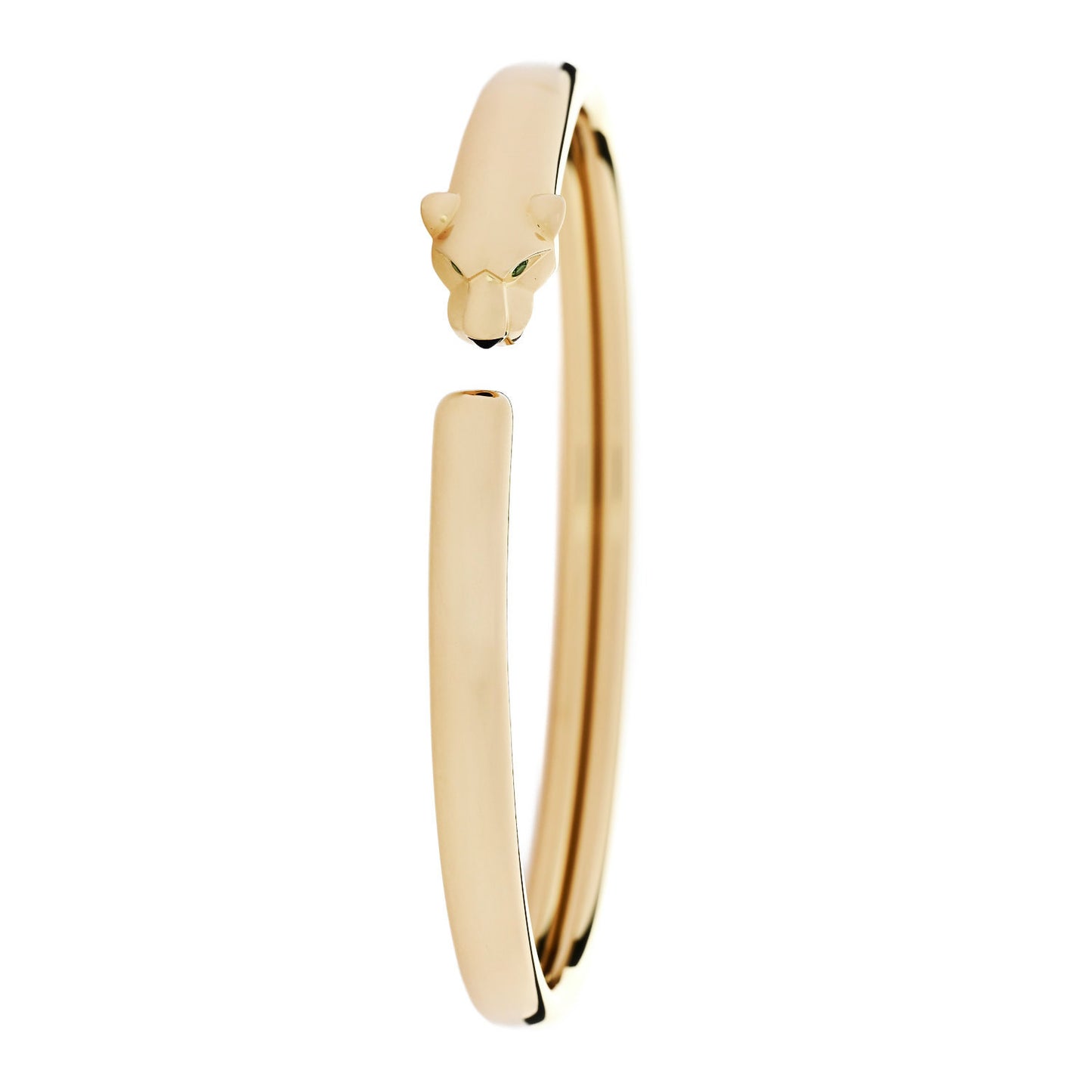 18K Yellow Gold Tsavorite Black Onyx Panthere De Cartier Bracelet 16