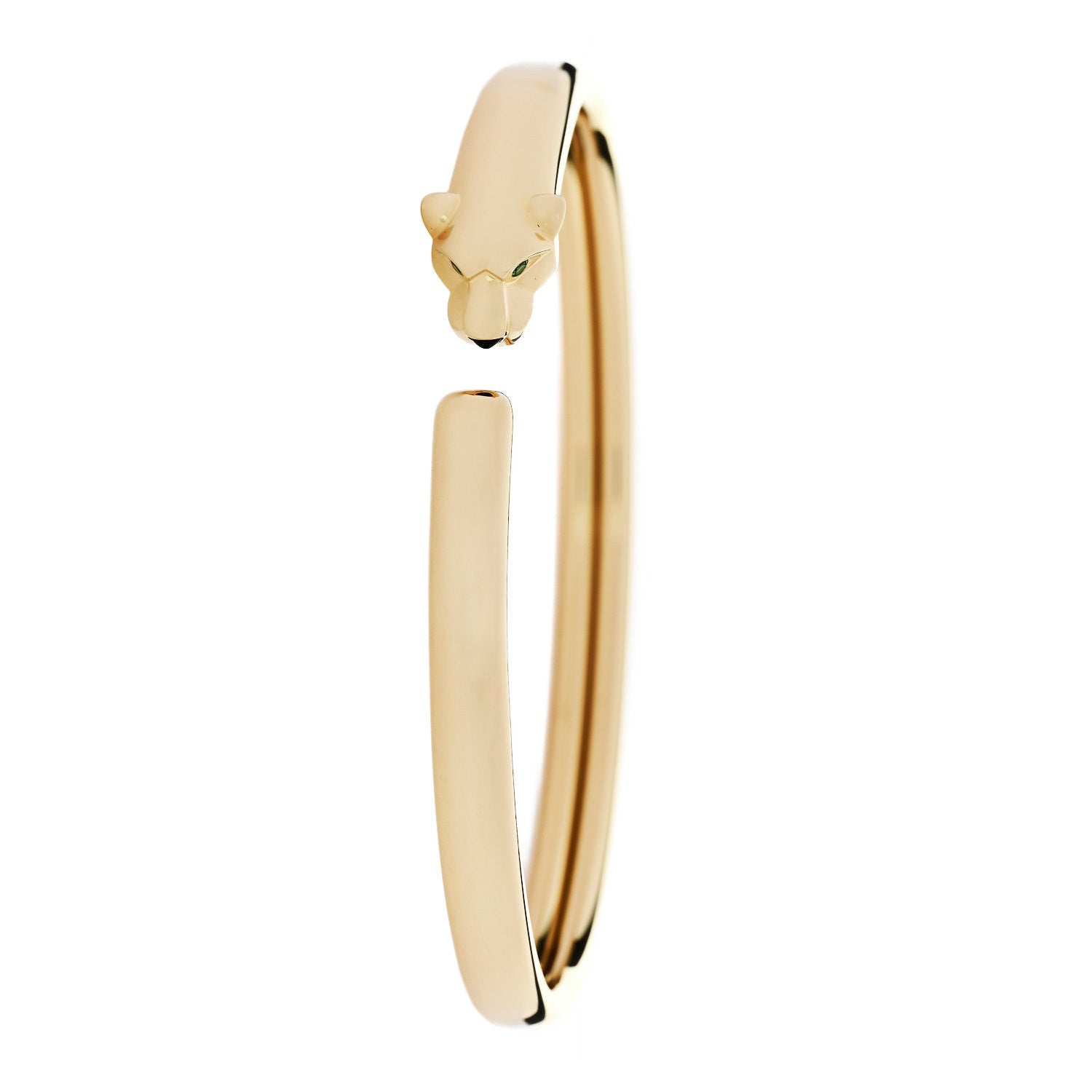 Cartier 18K Yellow Gold Tsavorite Black Onyx Panthere De Cartier Bracelet 16 1 of 5