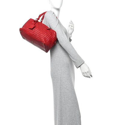 Bottega Veneta Nappa Intrecciato Montaigne Bag Red 2 of 22