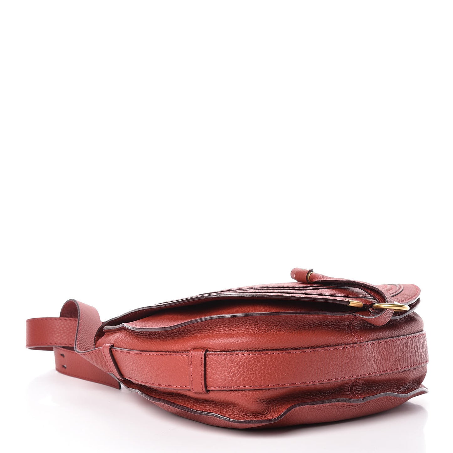 Calfskin Medium Marcie Round Crossbody Bag Berry Cupcake