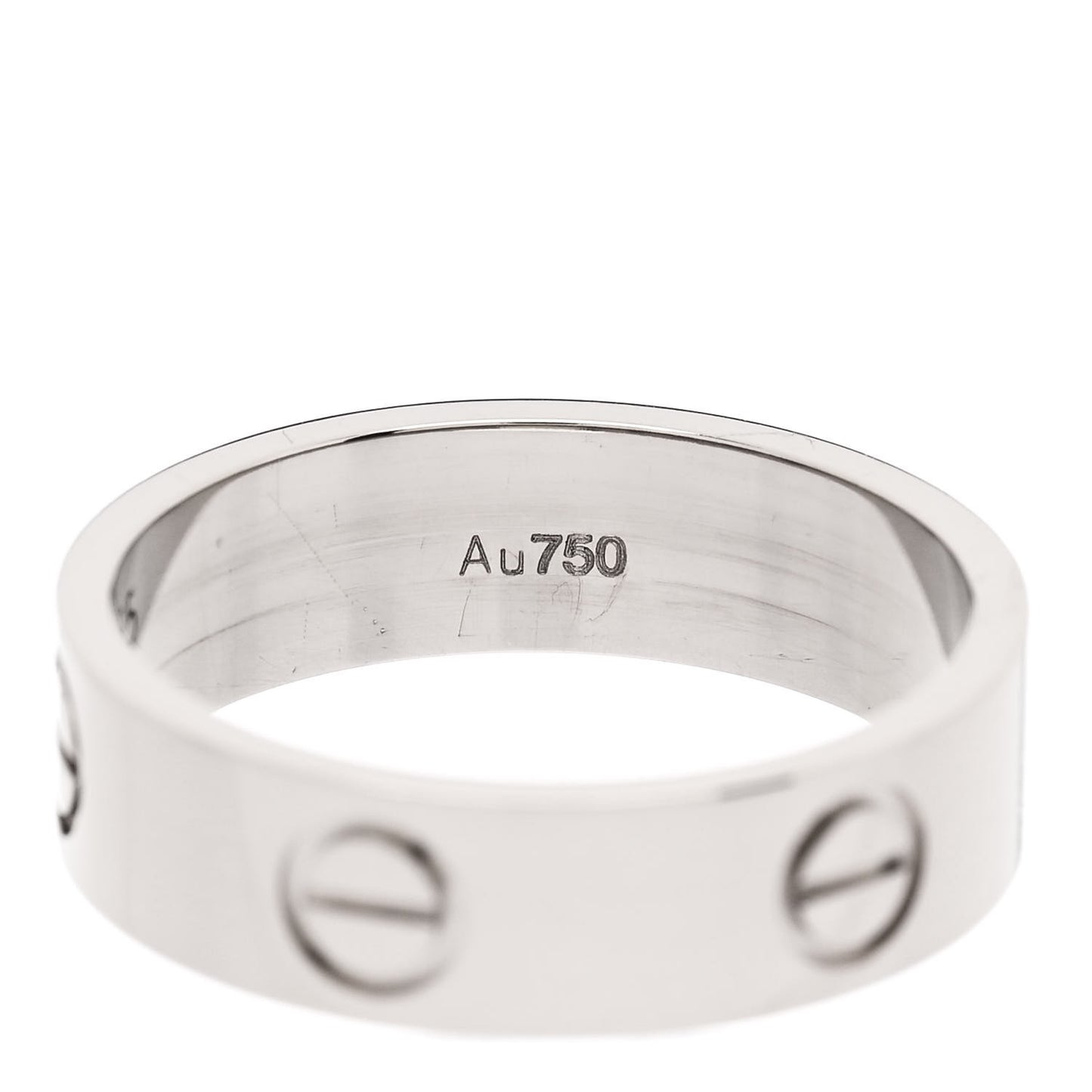 18K White Gold 5.5mm LOVE Ring 55 7.25