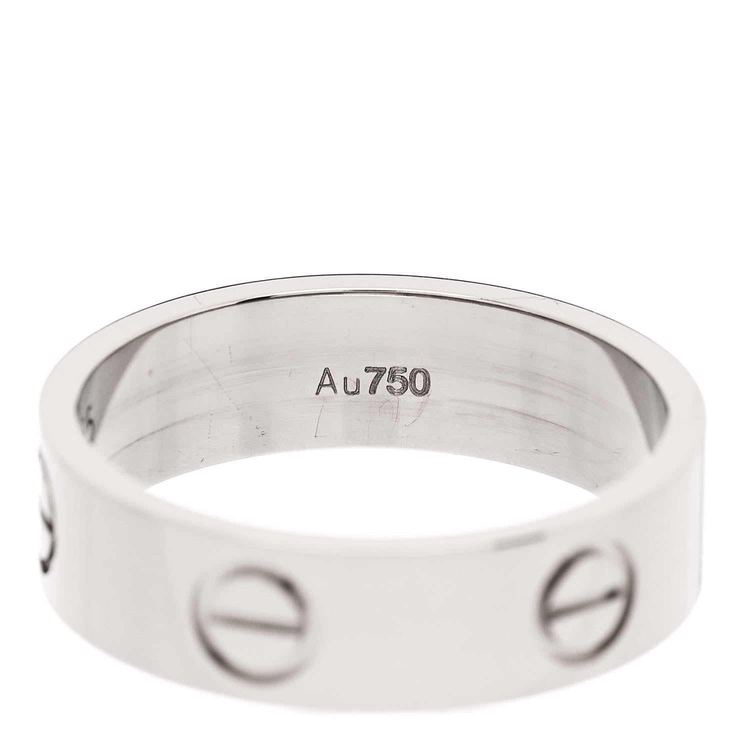 Cartier 18K White Gold 5.5mm LOVE Ring 55 7.25 5 of 6