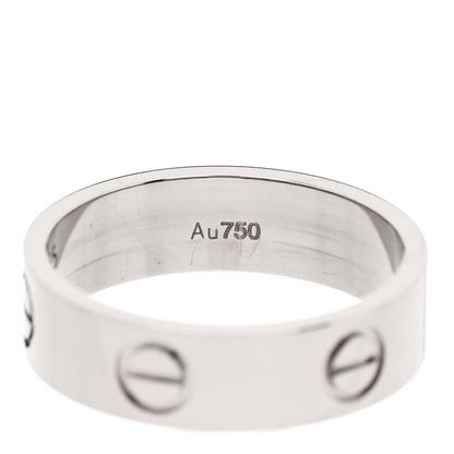 Cartier 18K White Gold 5.5mm LOVE Ring 55 7.25 5 of 6