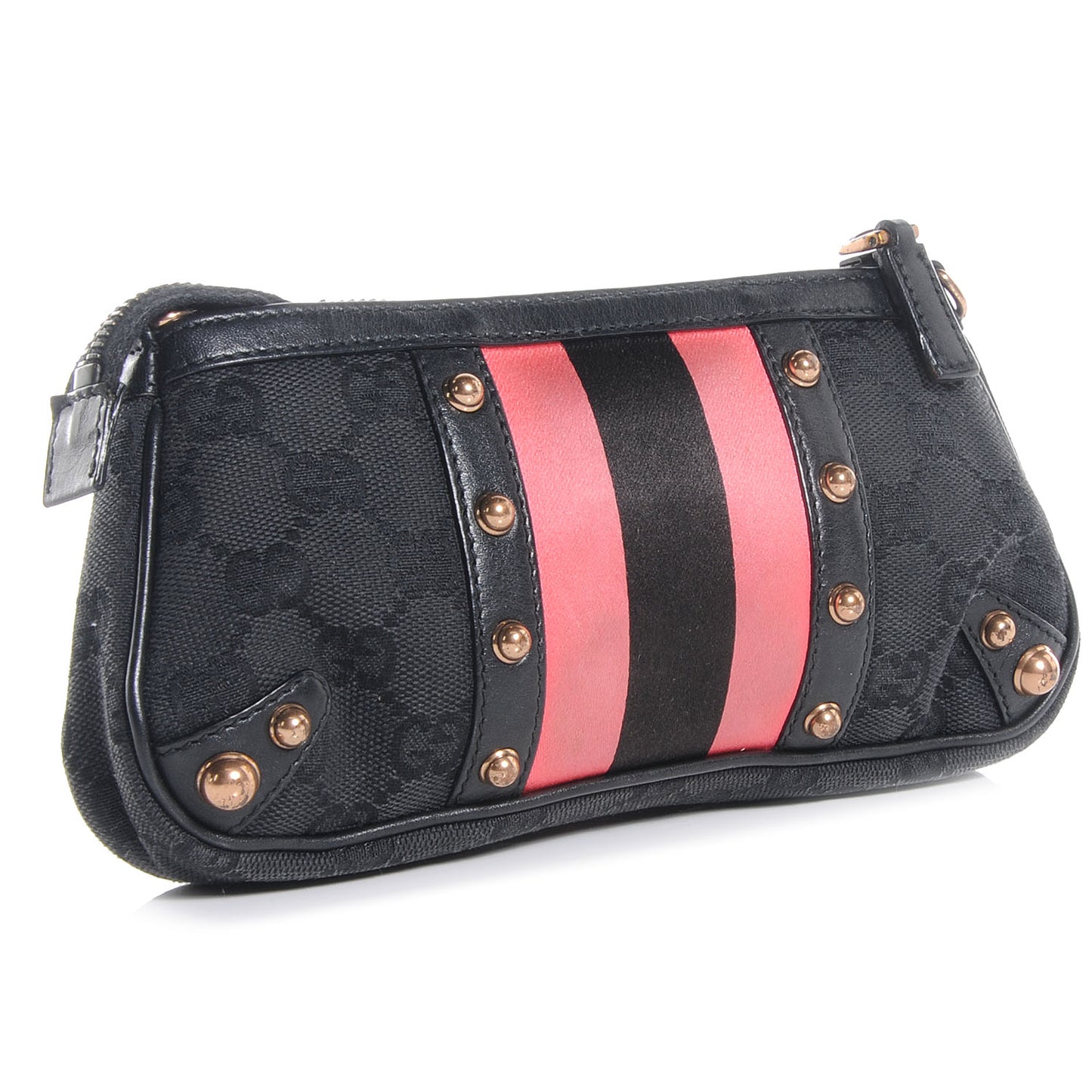 Monogram Web Clutch Black