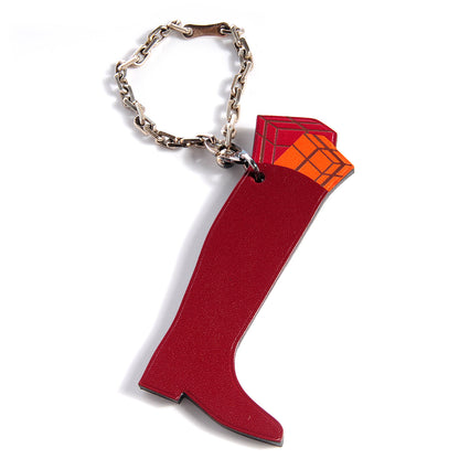 Hermes Tadelakt Boot Bag Charm Rouge H 1 of 5