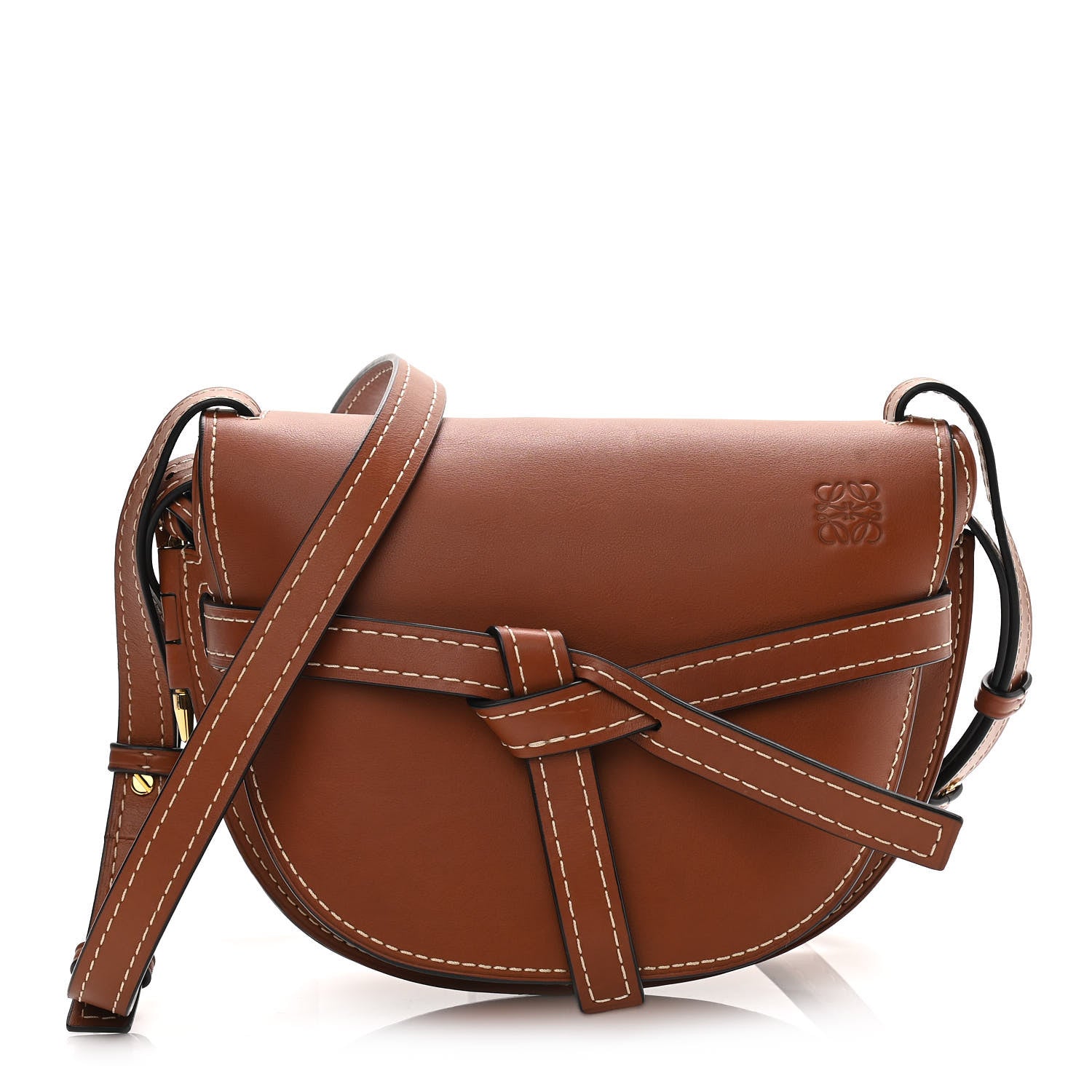 Loewe Calfskin Small Gate Crossbody Bag Rust 1 of 9