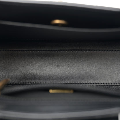 Chanel Shiny Aged Calfskin Quilted Nano Kelly Shopper Black 5 of 11