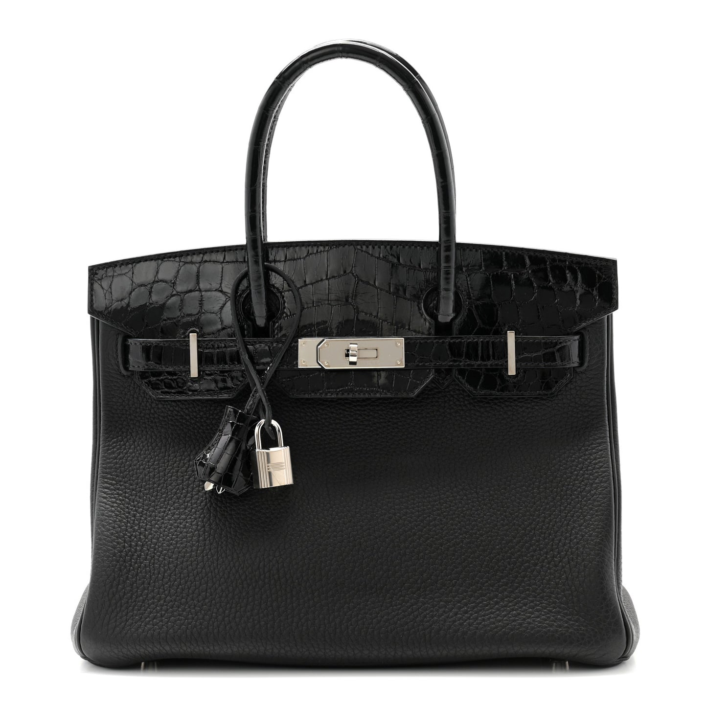 Togo Shiny Niloticus Crocodile Birkin Touch 30 Black