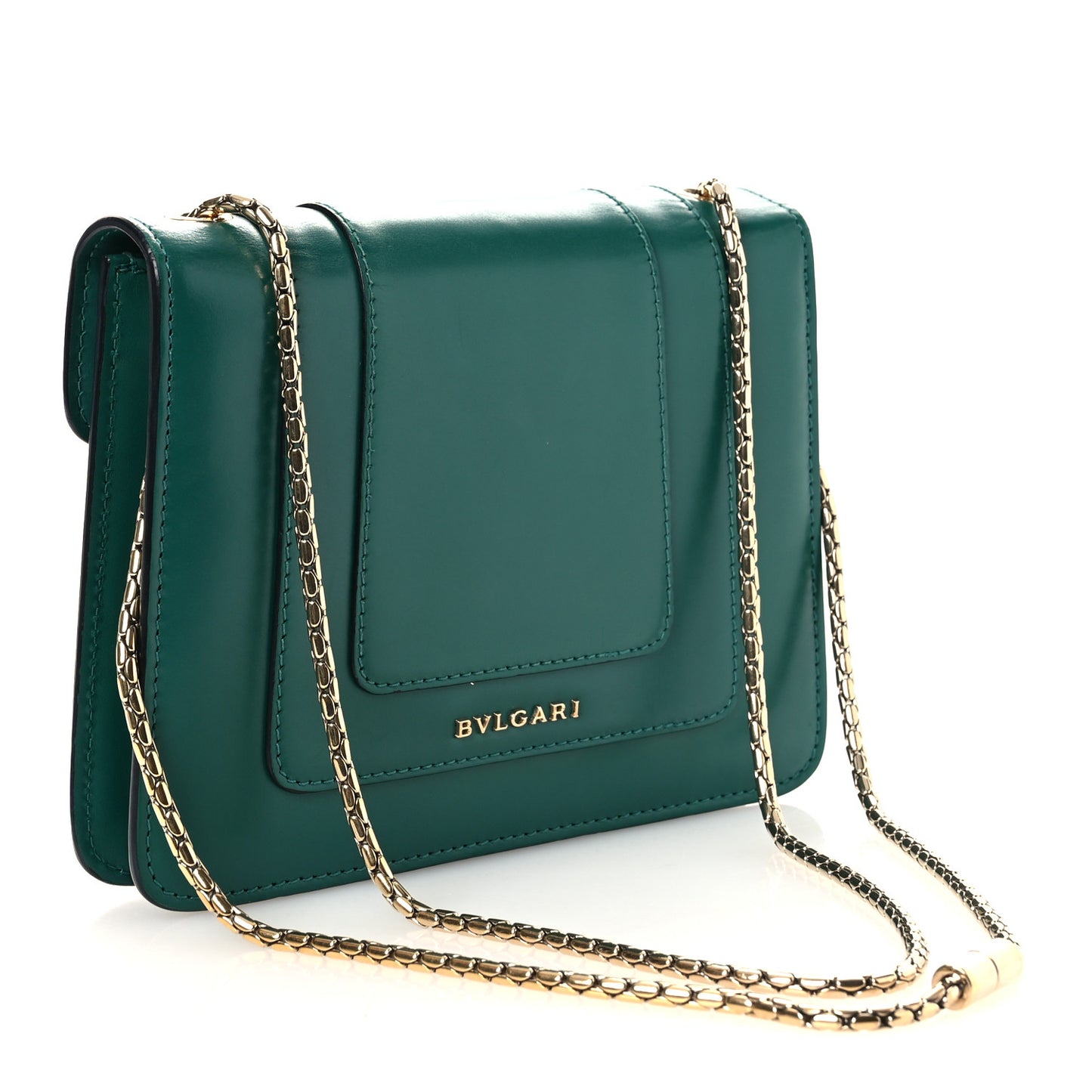 Calfskin Small Serpenti Forever Snake Strap Crossbody Bag Emerald Green