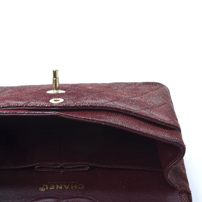 Chanel Iridescent Caviar Quilted Medium Double Flap Burgundy 4 of 9