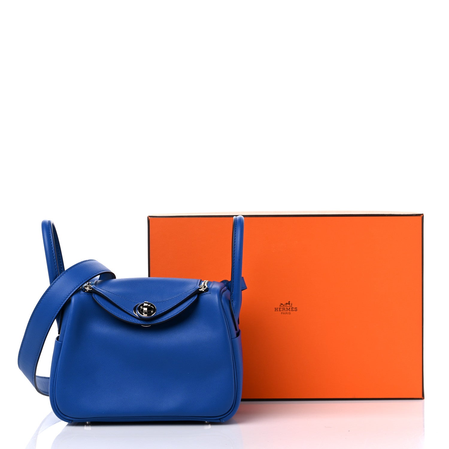 Hermes Swift Mini Lindy 20 Bleu France 10 of 10