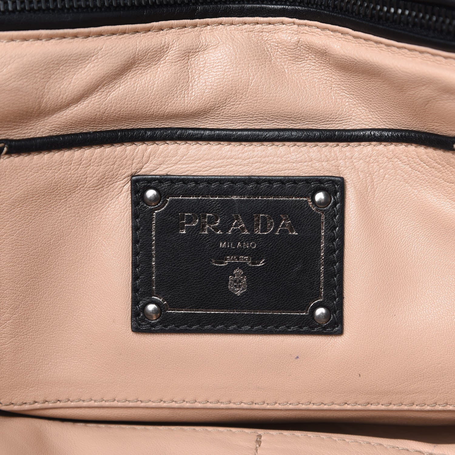 Prada Nappa Antique Shoulder Bag Black 6 of 12