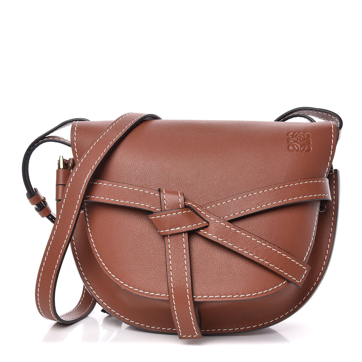 Calfskin Small Gate Crossbody Bag Rust