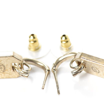 Chanel CC Tag Drop Earrings Gold 3 of 4
