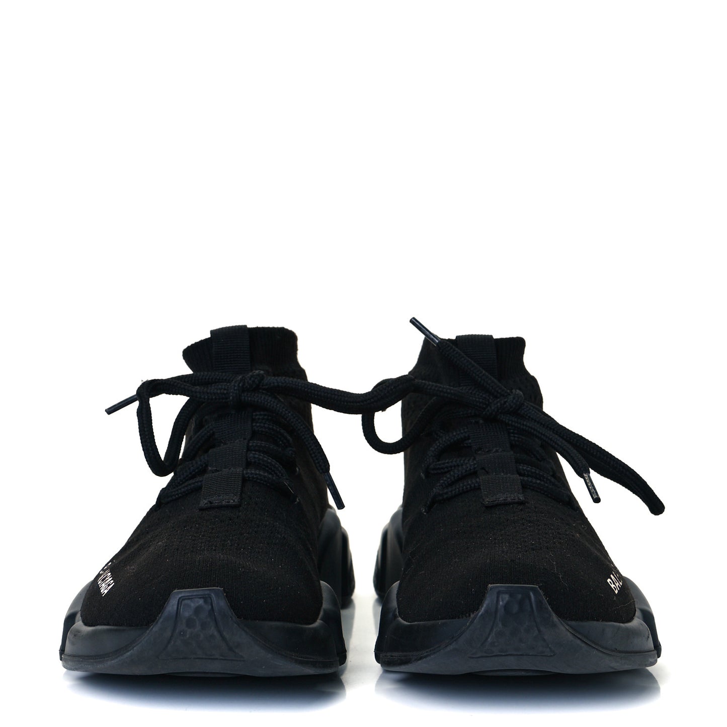 Knit Womens Speed Lace Up Sneakers 36 Black