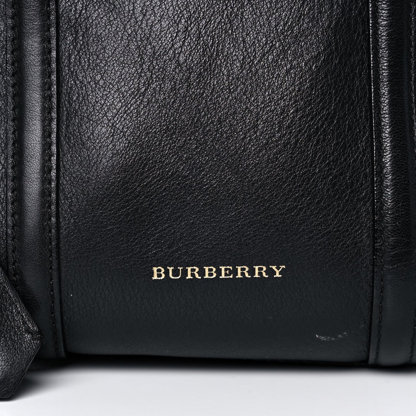 Grained Calfskin Small Alchester Bowling Bag Black