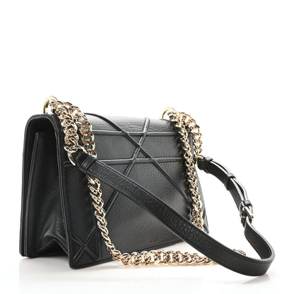 Christian Dior Grained Calfskin Medium Diorama Flap Bag Black 3 of 12