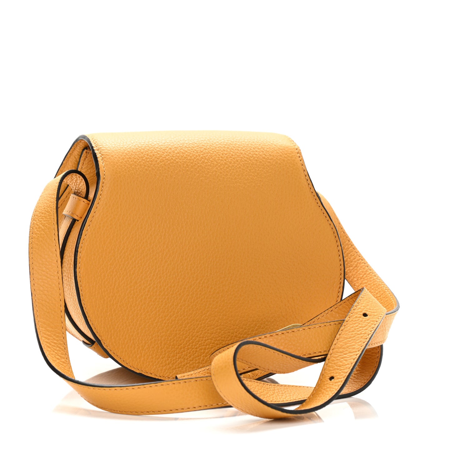 Calfskin Mini Marcie Round Crossbody Sunflower