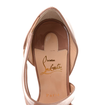 Christian Louboutin Patent World Copine 100 Sandals 38 Nude 7 of 8