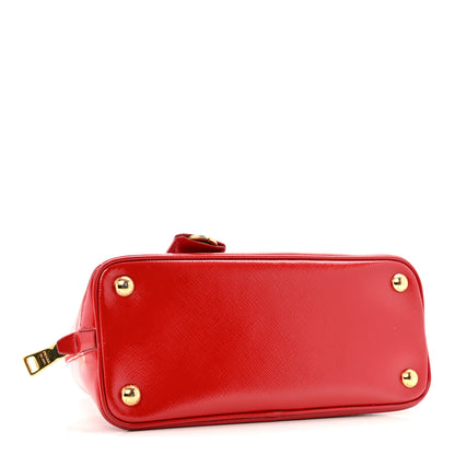Prada Saffiano Vernice Small Promenade Tote Rosso 4 of 15