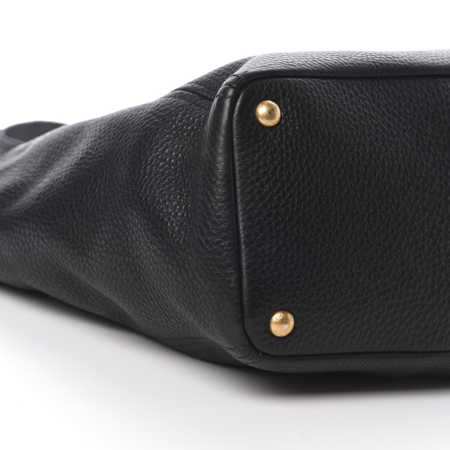 Prada Vitello Daino Side Pocket Tote Black 10 of 15