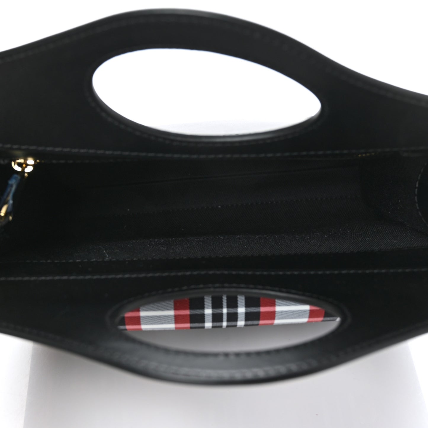 Calfskin Nylon Tartan Mini Pocket Bag Bright Red