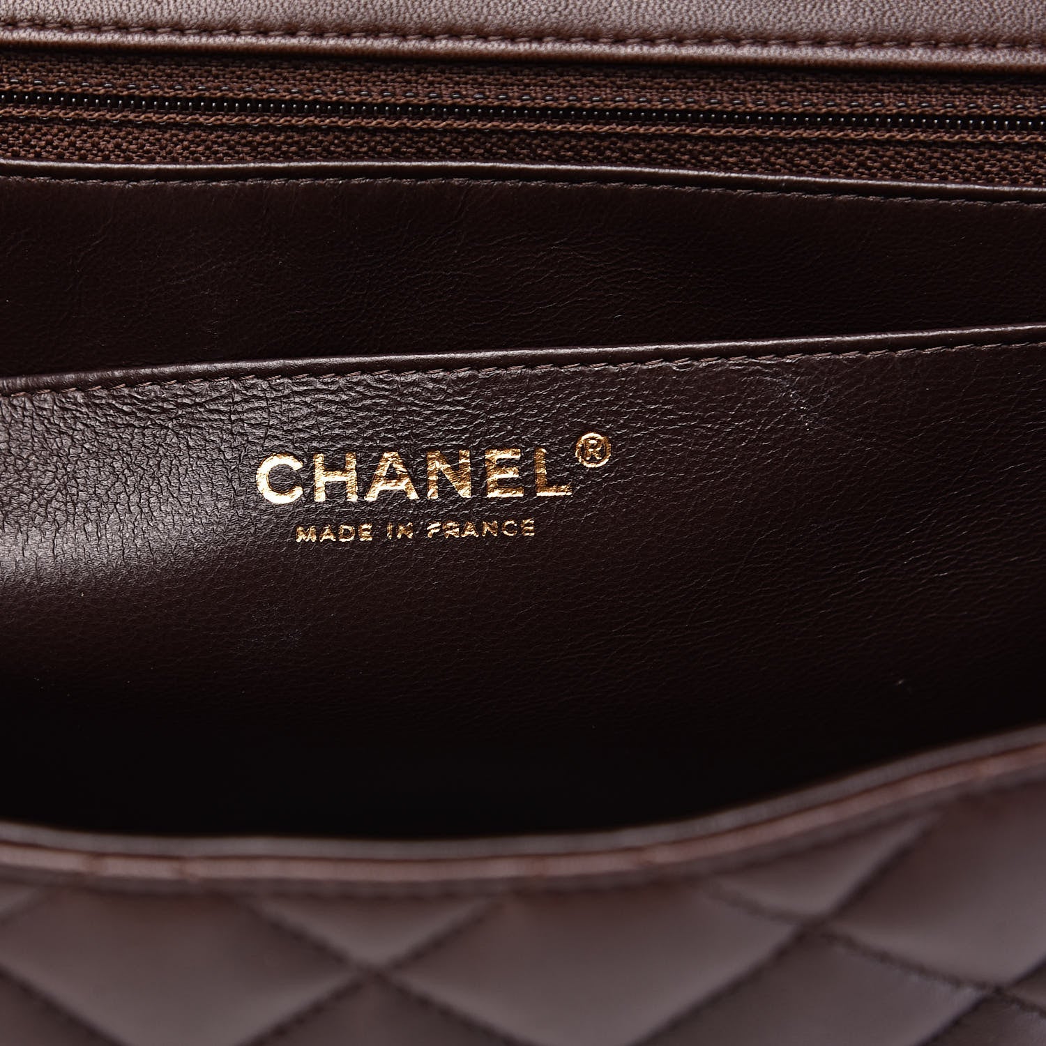 Chanel Lambskin Quilted Jumbo Single Flap Dark Brown 7 of 13