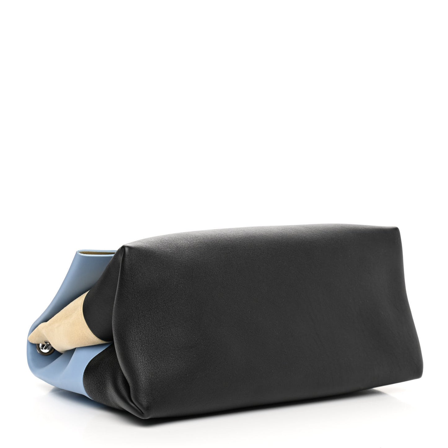 Calfskin Suede All Soft Shoulder Bag Blue Lavender